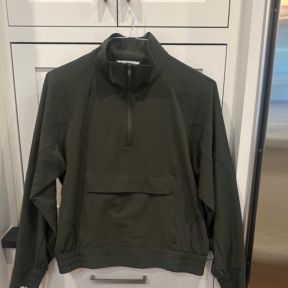 Athleta Dark Green Windbreaker Jacket